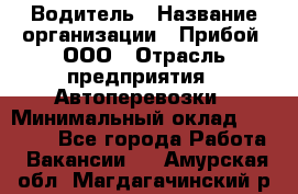 Водитель › Название организации ­ Прибой, ООО › Отрасль предприятия ­ Автоперевозки › Минимальный оклад ­ 19 000 - Все города Работа » Вакансии   . Амурская обл.,Магдагачинский р-н